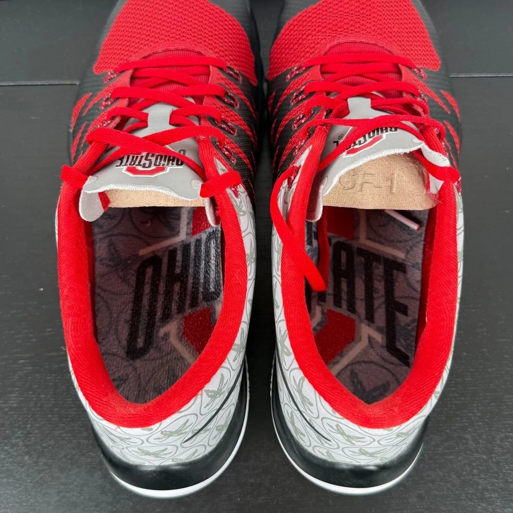 Nike Mens Size 10 Ohio State Buckeyes Free Trainer 5.0 V6 Shoes 723939-006